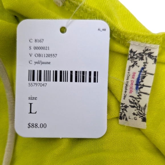 Intimately Free People Maxi Midi Dress Nightie Nightgown NEW Womens Large Yellow - Picture 2 of 10